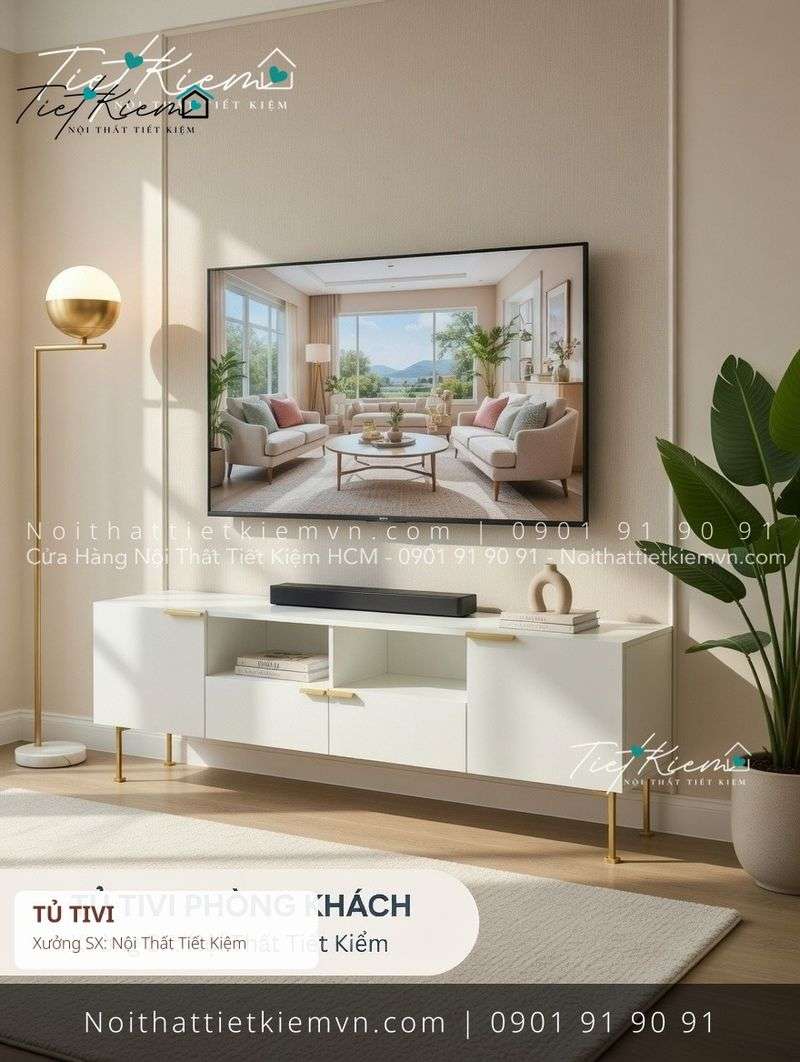 3+ mẫu tủ tivi phòng khách premium giá rẻ - Kệ Tủ Tivi - Nội Thất Tiết Kiệm