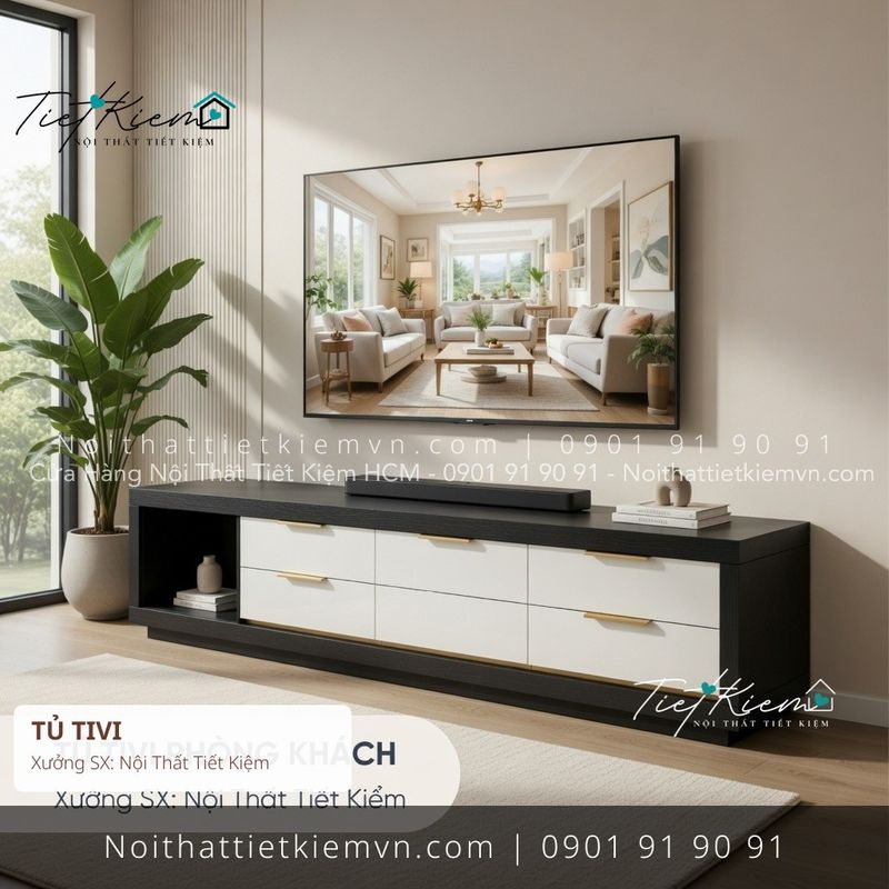 3+ mẫu tủ tivi phòng khách premium giá rẻ - Kệ Tủ Tivi - Nội Thất Tiết Kiệm