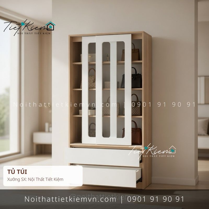 Tủ Túi đẹp giá rẻ tại Nội Thất Tiết Kiệm HCM 3 mẫu tủ túi gỗ Tân Bình giá rẻ - Tủ Túi - Nội Thất Tiết Kiệm