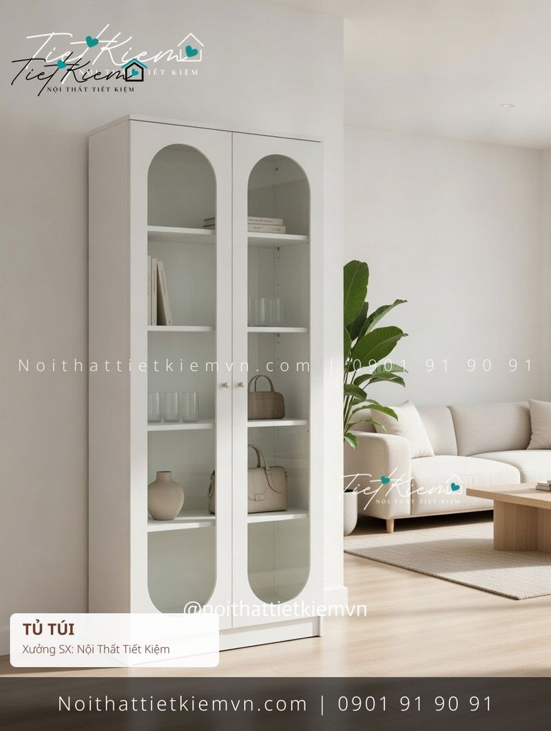 3 mẫu tủ túi trưng bày 1m6 giá rẻ - Tủ Túi - Nội Thất Tiết Kiệm