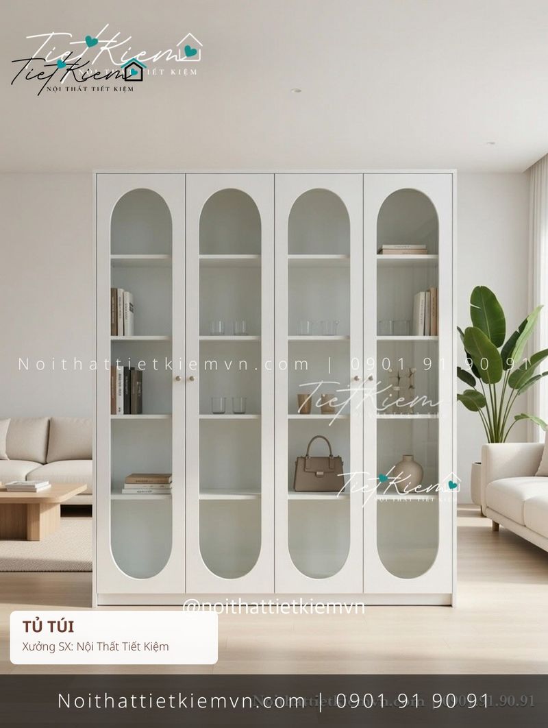 3 mẫu tủ túi trưng bày 1m6 giá rẻ - Tủ Túi - Nội Thất Tiết Kiệm