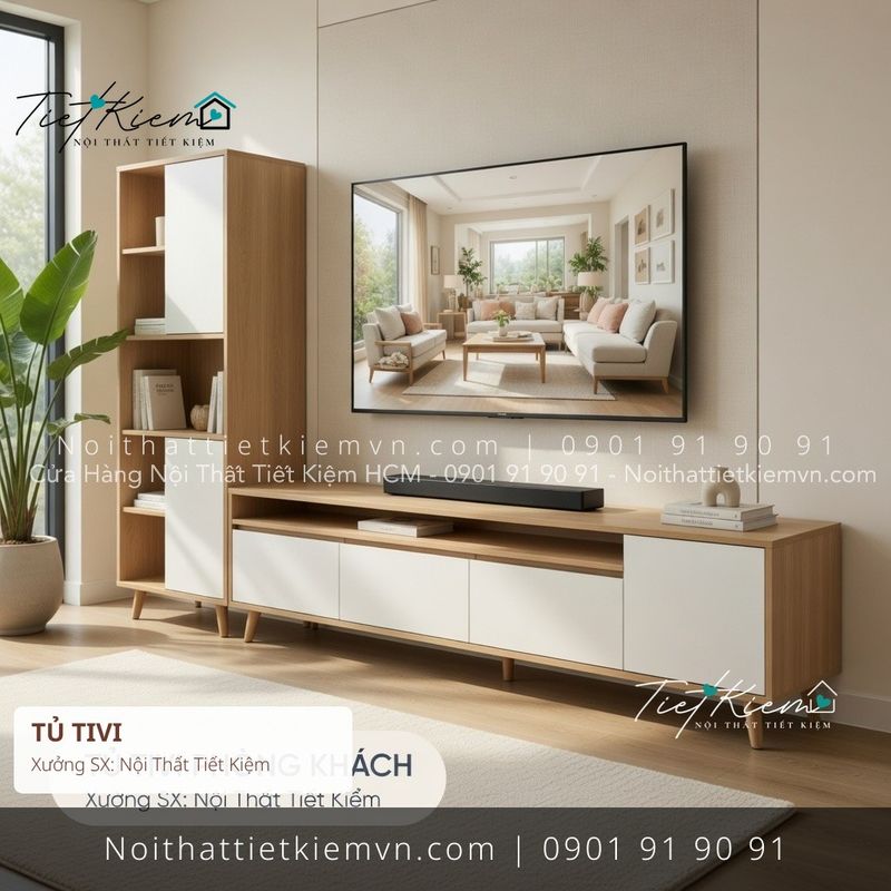 3+ mẫu tủ tv căn hộ đẽp giá rẻ - Kệ Tủ Tivi - Nội Thất Tiết Kiệm