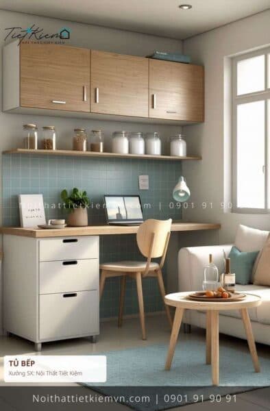 3+ thi công tủ bếp hiện đại tiện ích giá rẻ 1 Thi Công Tủ Bếp Nội Thất Tiết Kiệm HCM