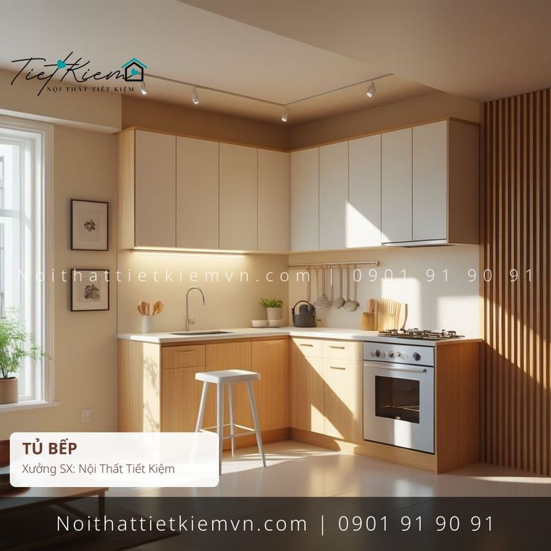 Thi Công Tủ Bếp đẹp giá rẻ tại Nội Thất Tiết Kiệm HCM 3+ thi công tủ bếp hiện đại tiện ích giá rẻ - Thi Công Tủ Bếp - Nội Thất Tiết Kiệm