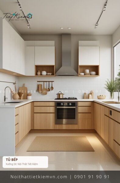 3+ tủ bếp cửa mở Gò Vấp giá rẻ 1 Tủ Bếp Nội Thất Tiết Kiệm HCM
