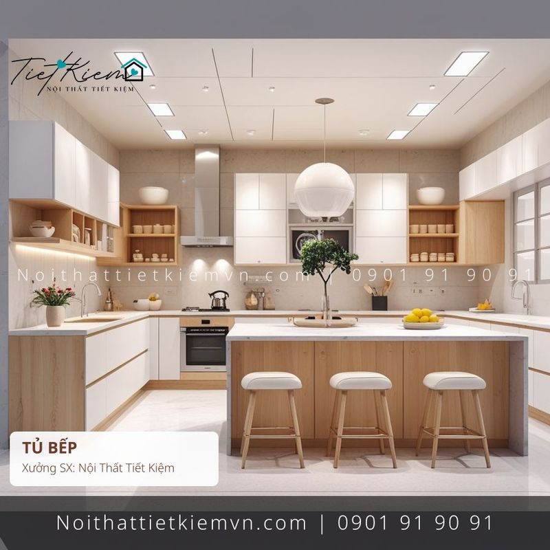 3+ tủ bếp đa năng 1m4 giá rẻ - Tủ Bếp - Nội Thất Tiết Kiệm
