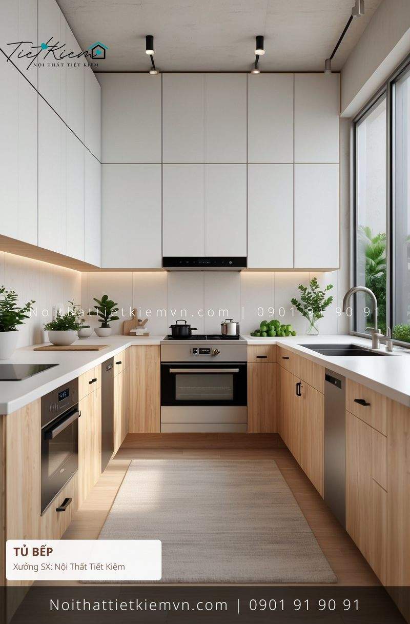 Tủ Bếp đẹp giá rẻ tại Nội Thất Tiết Kiệm HCM 3+ tủ bếp gỗ Thủ Đức giá rẻ - Tủ Bếp - Nội Thất Tiết Kiệm