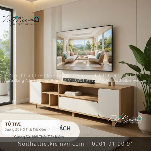 3+ tủ tivi cao cấp quận 3 giá rẻ 1 Kệ Tủ Tivi Nội Thất Tiết Kiệm HCM