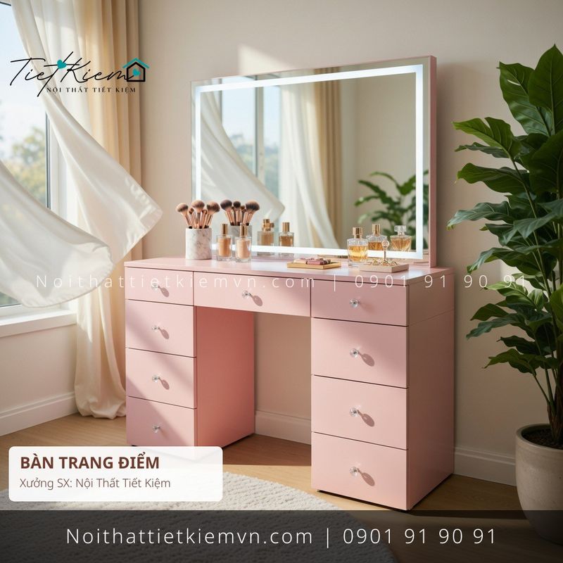 39 mẫu bàn trang điểm cánh kính sang đẹp giá rẻ - Bàn Trang Điểm - Nội Thất Tiết Kiệm