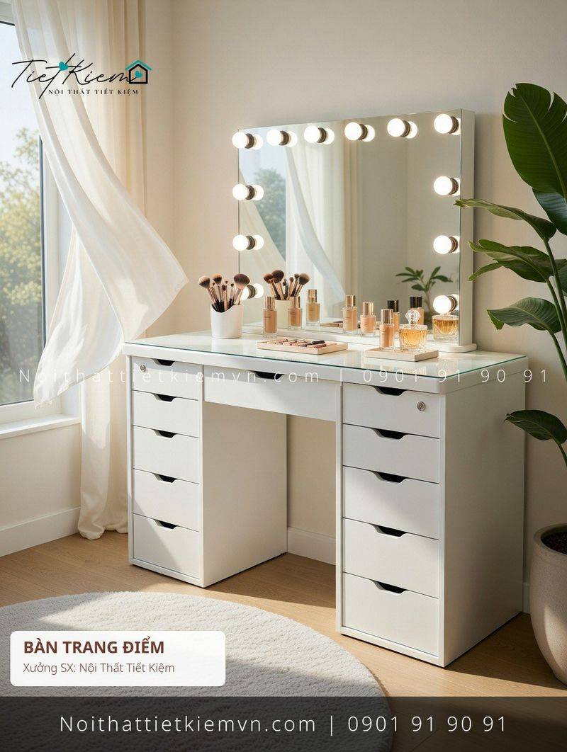 Bàn Trang Điểm đẹp giá rẻ tại Nội Thất Tiết Kiệm HCM 39 mẫu bàn trang điểm có gương đẽp giá rẻ - Bàn Trang Điểm - Nội Thất Tiết Kiệm