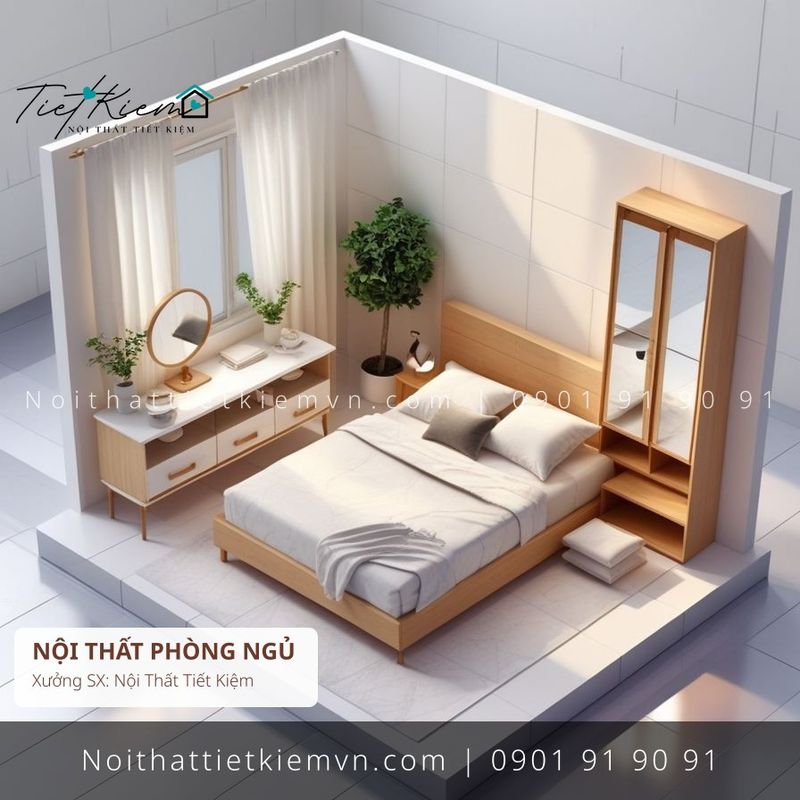 39 mẫu giường MDF có gương cho nhà phố giá rẻ - Giường Ngủ - Nội Thất Tiết Kiệm