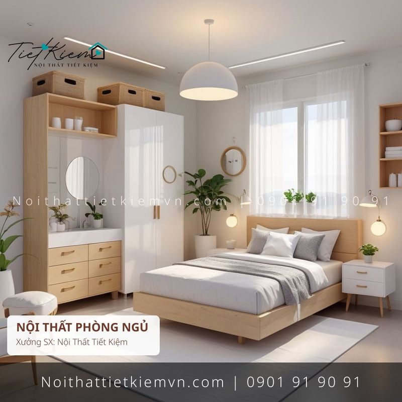 39 mẫu giường MDF có gương cho nhà phố giá rẻ - Giường Ngủ - Nội Thất Tiết Kiệm