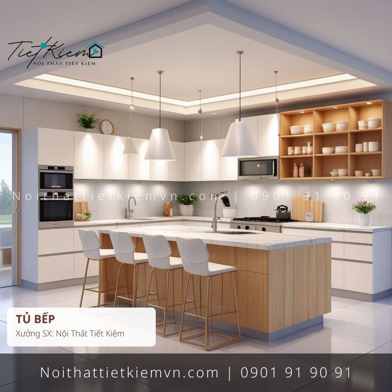 Thi Công Tủ Bếp đẹp giá rẻ tại Nội Thất Tiết Kiệm HCM 39+ mẫu thi công tủ bếp gỗ đẽp TPHCM giá rẻ - Thi Công Tủ Bếp - Nội Thất Tiết Kiệm