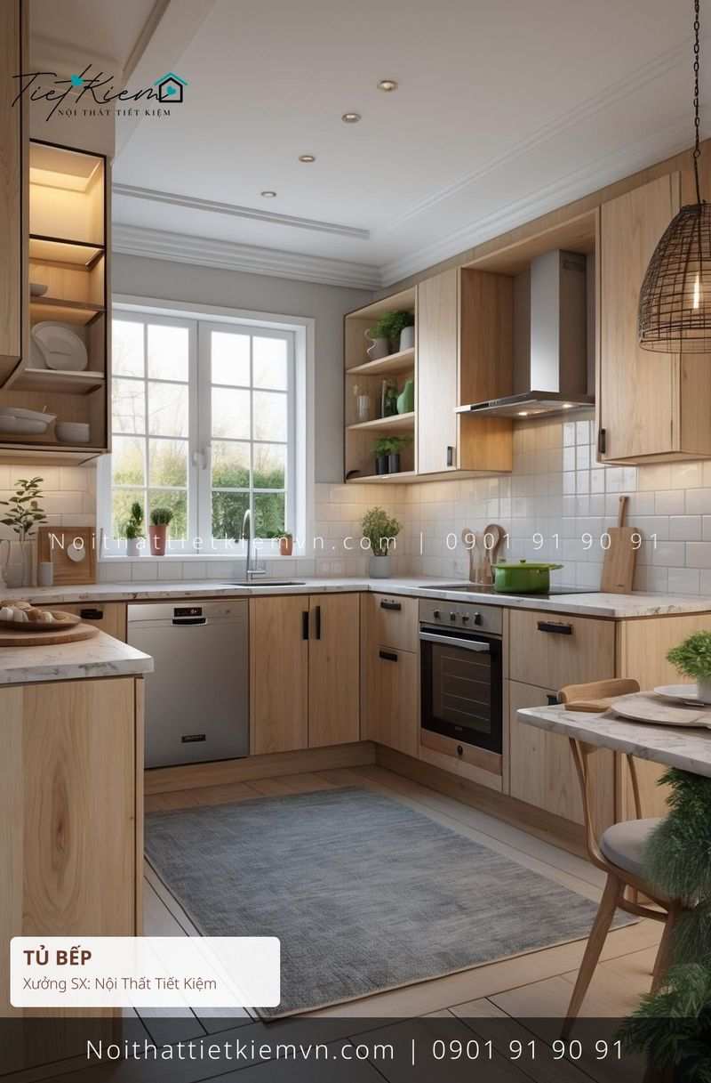 39+ mẫu tủ bếp MDF tối giản HCM giá rẻ - Tủ Bếp - Nội Thất Tiết Kiệm