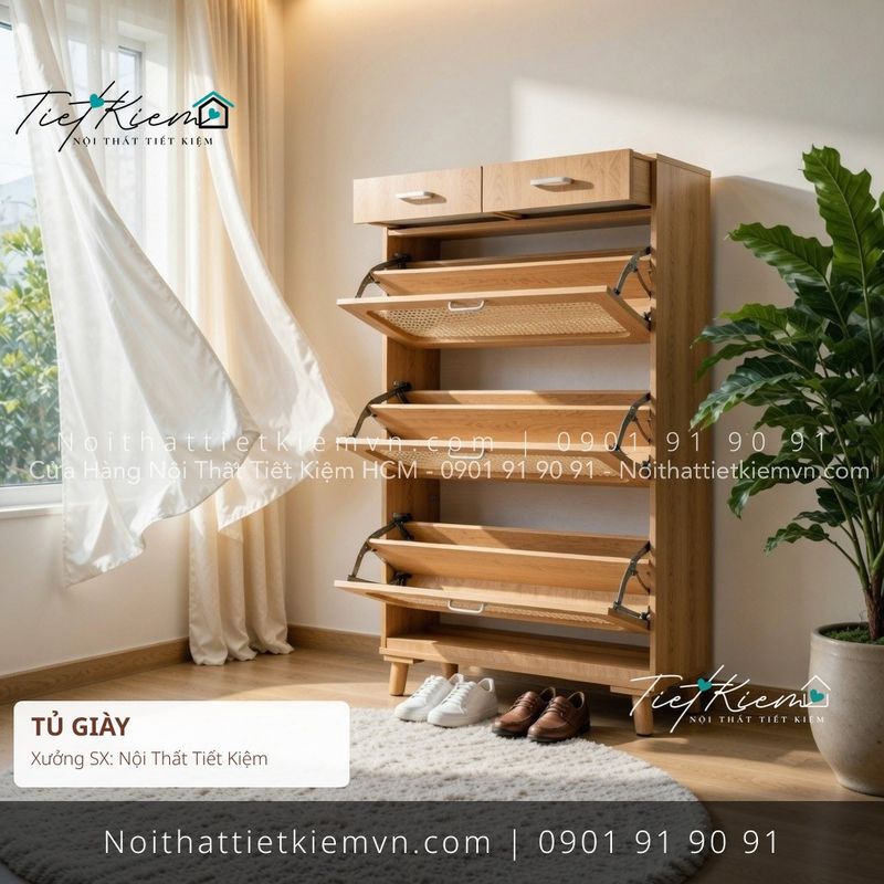 Tủ Giày đẹp giá rẻ tại Nội Thất Tiết Kiệm HCM 39+ mẫu tủ giầy cánh lùa Hàn Quốc HCM giá rẻ - Tủ Giày - Nội Thất Tiết Kiệm