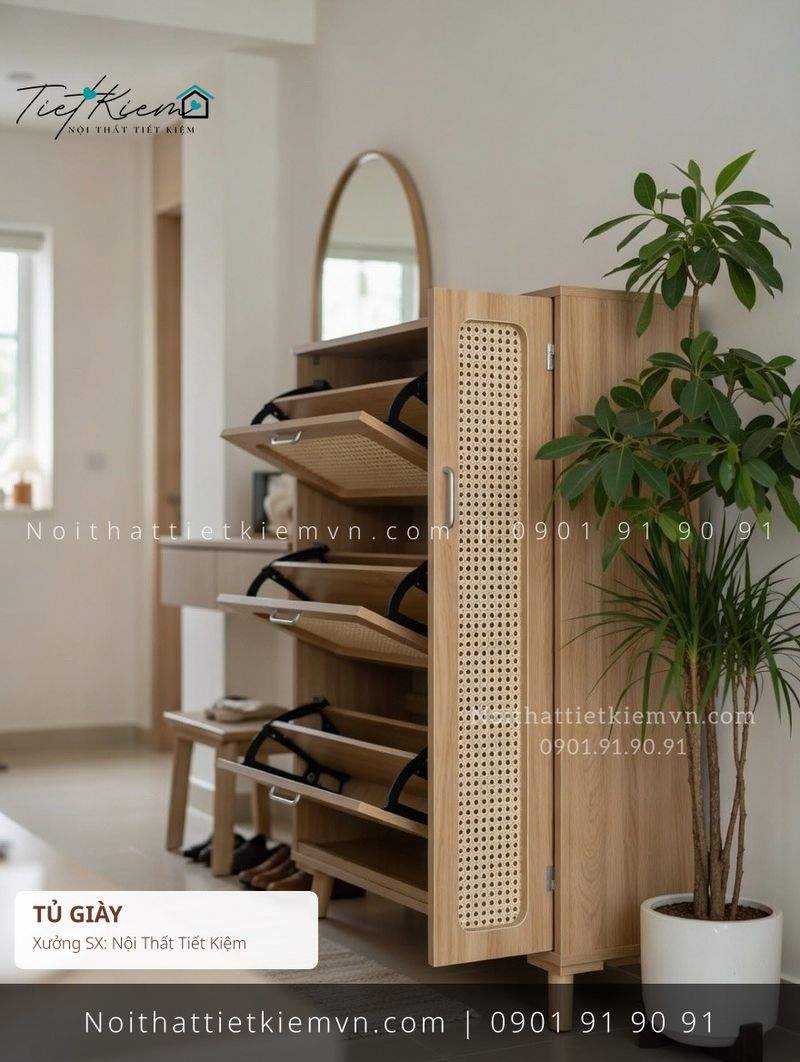 Tủ Giày đẹp giá rẻ tại Nội Thất Tiết Kiệm HCM 39 mẫu tủ giầy cửa kéo giá rẻ - Tủ Giày - Nội Thất Tiết Kiệm