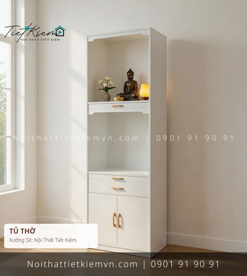 39+ mẫu tủ thờ có cửa có gương cho căn hộ giá rẻ - Tủ Thờ - Bàn Thờ - Nội Thất Tiết Kiệm