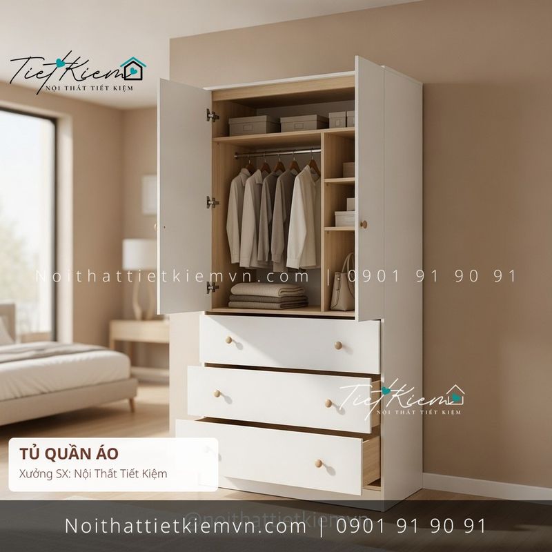 Tủ Quần Áo đẹp giá rẻ tại Nội Thất Tiết Kiệm HCM 39+ tủ quần áo cao cấp căn hộ giá rẻ - Tủ Quần Áo - Nội Thất Tiết Kiệm