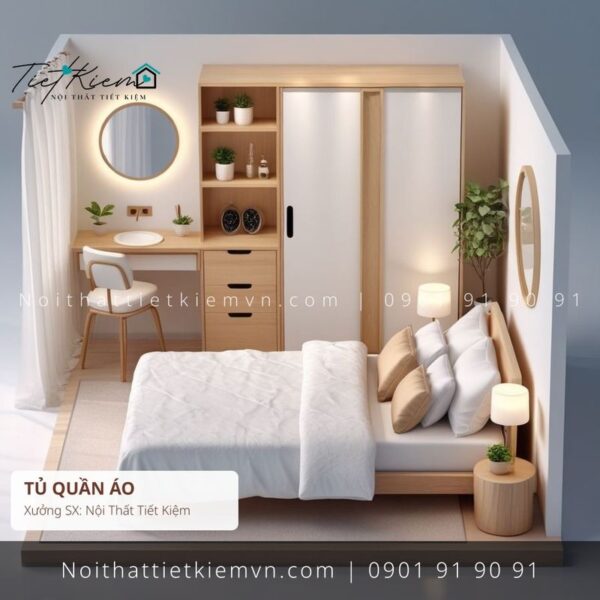 39+ tủ quần áo minimal đẽp giá rẻ 1 Tủ Quần Áo Nội Thất Tiết Kiệm HCM