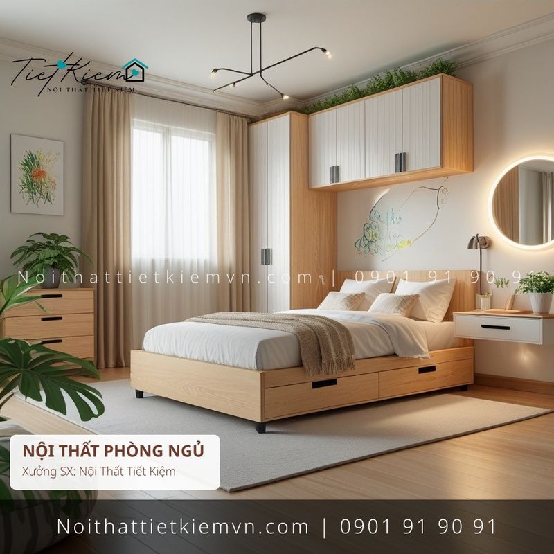 Giường Ngủ đẹp giá rẻ tại Nội Thất Tiết Kiệm HCM 52+ giường 1m6 có gương Gò Vấp giá rẻ - Giường Ngủ - Nội Thất Tiết Kiệm