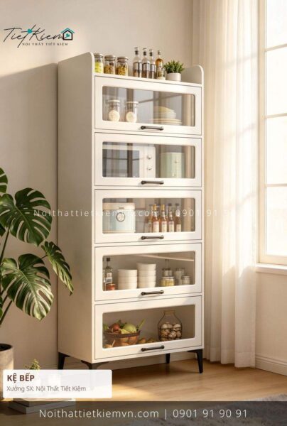 52+ kệ bếp cửa kính đen đẹp giá rẻ 1 Kệ Bếp Nội Thất Tiết Kiệm HCM