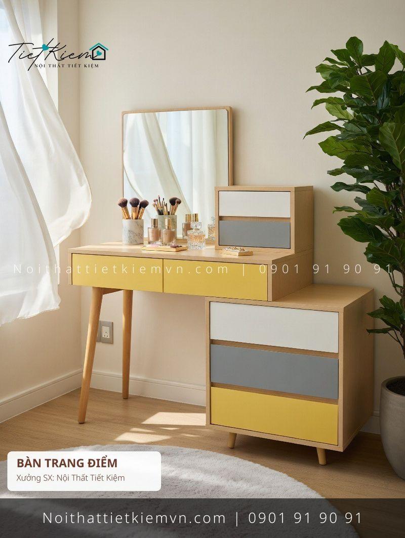 52 mẫu bàn trang điểm có kéo có ghế HCM giá rẻ - Bàn Trang Điểm - Nội Thất Tiết Kiệm