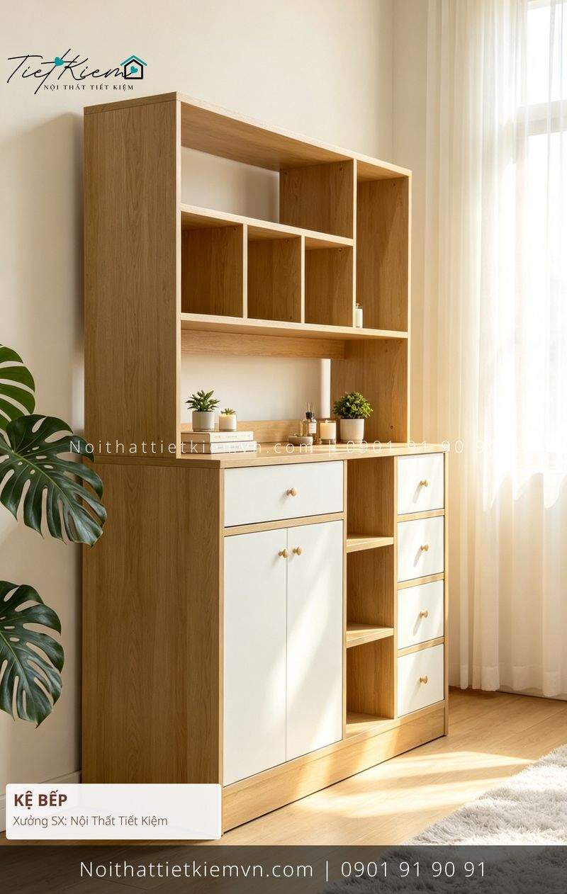 52 mẫu kệ bếp cửa kính đẹp nhỏ gọn giá rẻ - Kệ Bếp - Nội Thất Tiết Kiệm
