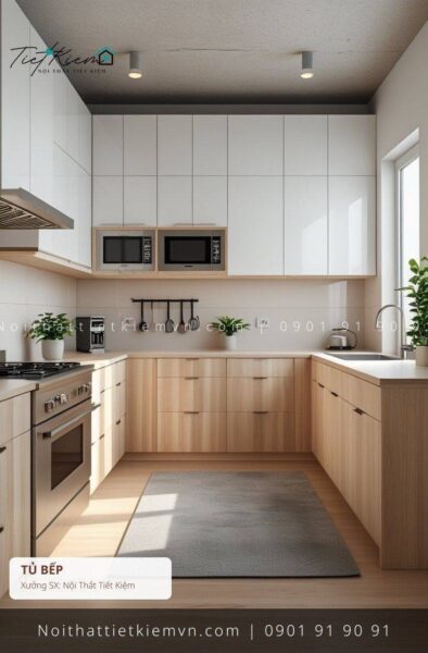 52 mẫu tủ bếp cổ điển đẽp TPHCM giá rẻ 1 Tủ Bếp Nội Thất Tiết Kiệm HCM
