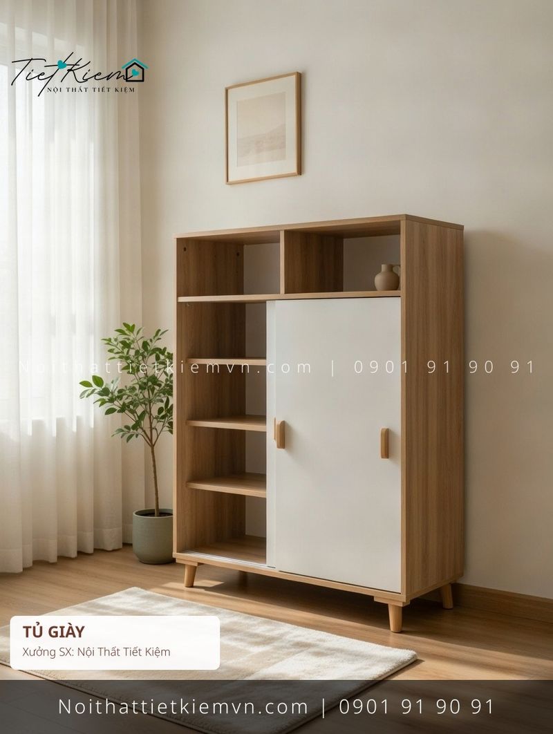 52 mẫu tủ giầy cửa mở có gương quận 1 giá rẻ - Tủ Giày - Nội Thất Tiết Kiệm