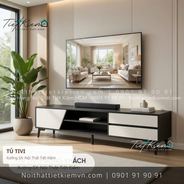 52+ mẫu tủ tivi MDF có gương đẽp giá rẻ 1 Kệ Tủ Tivi Nội Thất Tiết Kiệm HCM