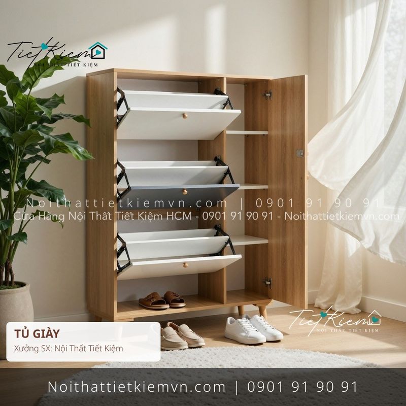 Tủ Giày đẹp giá rẻ tại Nội Thất Tiết Kiệm HCM 52+ tủ giầy cánh lùa cửa lùa cho chung cư giá rẻ - Tủ Giày - Nội Thất Tiết Kiệm