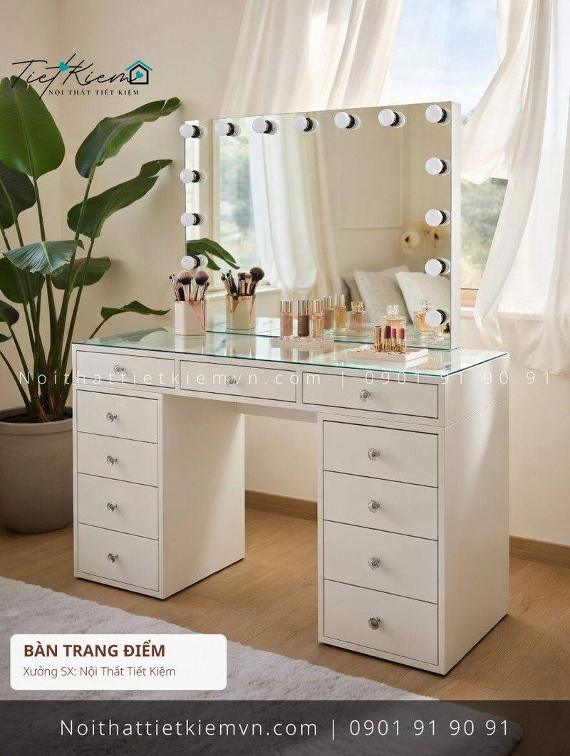 79+ bàn trang điểm cửa kính cực hot giá rẻ - Bàn Trang Điểm - Nội Thất Tiết Kiệm