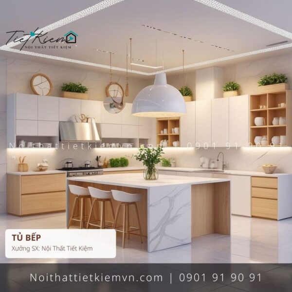 79 mẫu tủ bếp cánh lùa decor đẽp giá rẻ 1 Tủ Bếp Nội Thất Tiết Kiệm HCM