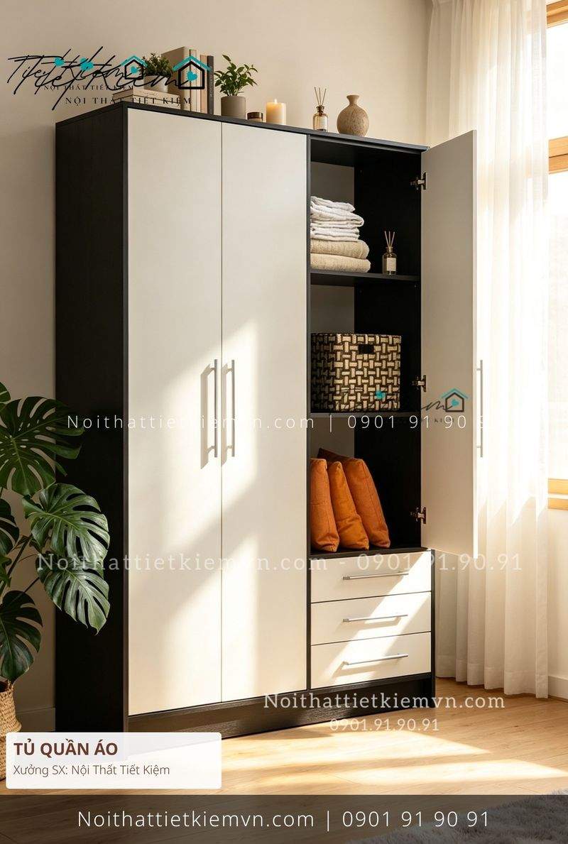 79 mẫu tủ quần áo cửa lùa Tân Phú giá rẻ - Tủ Quần Áo - Nội Thất Tiết Kiệm