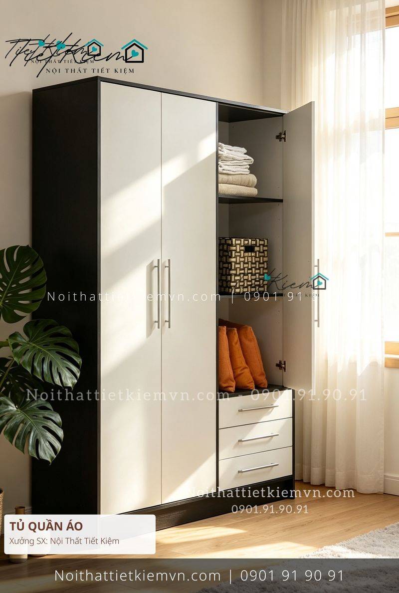 79 mẫu tủ quần áo cửa lùa Tân Phú giá rẻ - Tủ Quần Áo - Nội Thất Tiết Kiệm