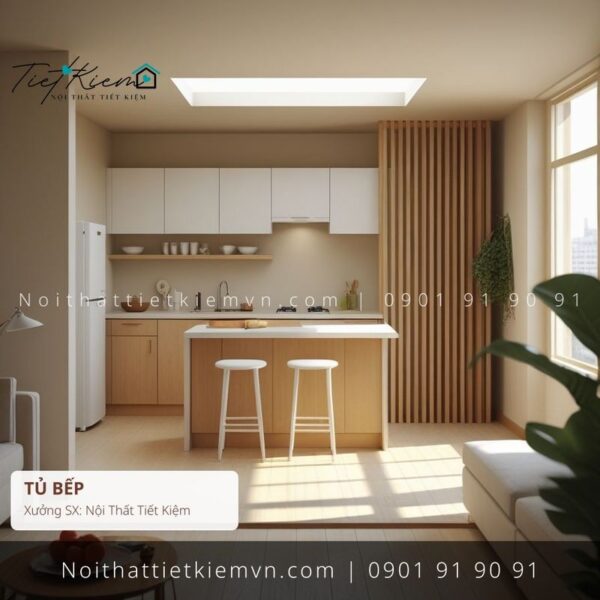 79+ thi công tủ bếp chung cư MDF quận 2 giá rẻ 1 Thi Công Tủ Bếp Nội Thất Tiết Kiệm HCM