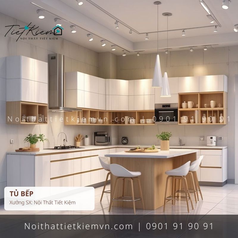 Thi Công Tủ Bếp đẹp giá rẻ tại Nội Thất Tiết Kiệm HCM 79+ thi công tủ bếp Japandi đẽp giá rẻ - Thi Công Tủ Bếp - Nội Thất Tiết Kiệm