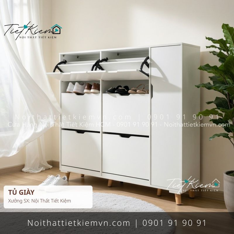 Tủ Giày đẹp giá rẻ tại Nội Thất Tiết Kiệm HCM 79+ tủ giầy dép hiện đại cho phòng khách giá rẻ - Tủ Giày - Nội Thất Tiết Kiệm