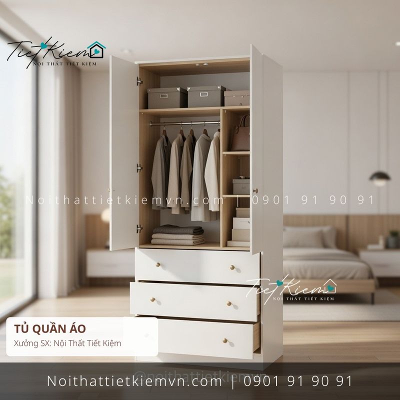 Tủ Quần Áo đẹp giá rẻ tại Nội Thất Tiết Kiệm HCM 79+ tủ quần áo cửa mở showroom đẹp giá rẻ - Tủ Quần Áo - Nội Thất Tiết Kiệm