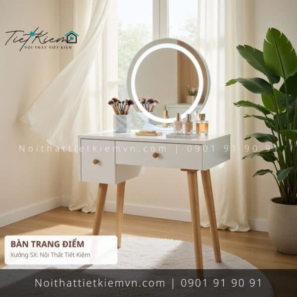 9+ mẫu bàn trang điểm giá rẻ có ghế 1 Bàn Trang Điểm Nội Thất Tiết Kiệm HCM