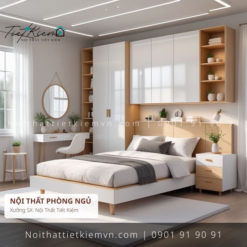 Giường Ngủ đẹp giá rẻ tại Nội Thất Tiết Kiệm HCM 9+ mẫu giường 1m8 gỗ quận 1 giá rẻ - Giường Ngủ - Nội Thất Tiết Kiệm