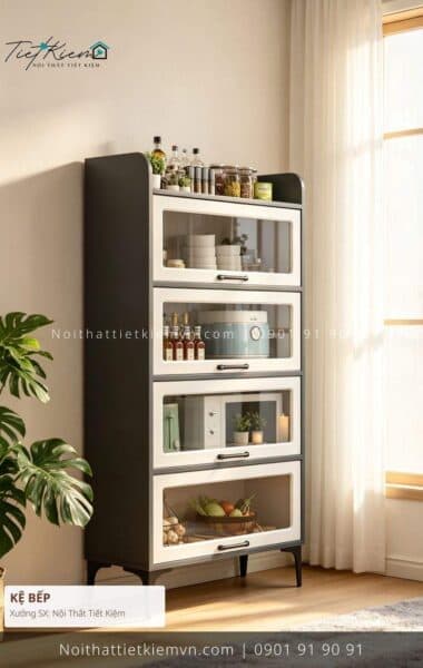 9+ mẫu kệ bếp có cửa melamine giá rẻ 1 Kệ Bếp Nội Thất Tiết Kiệm HCM