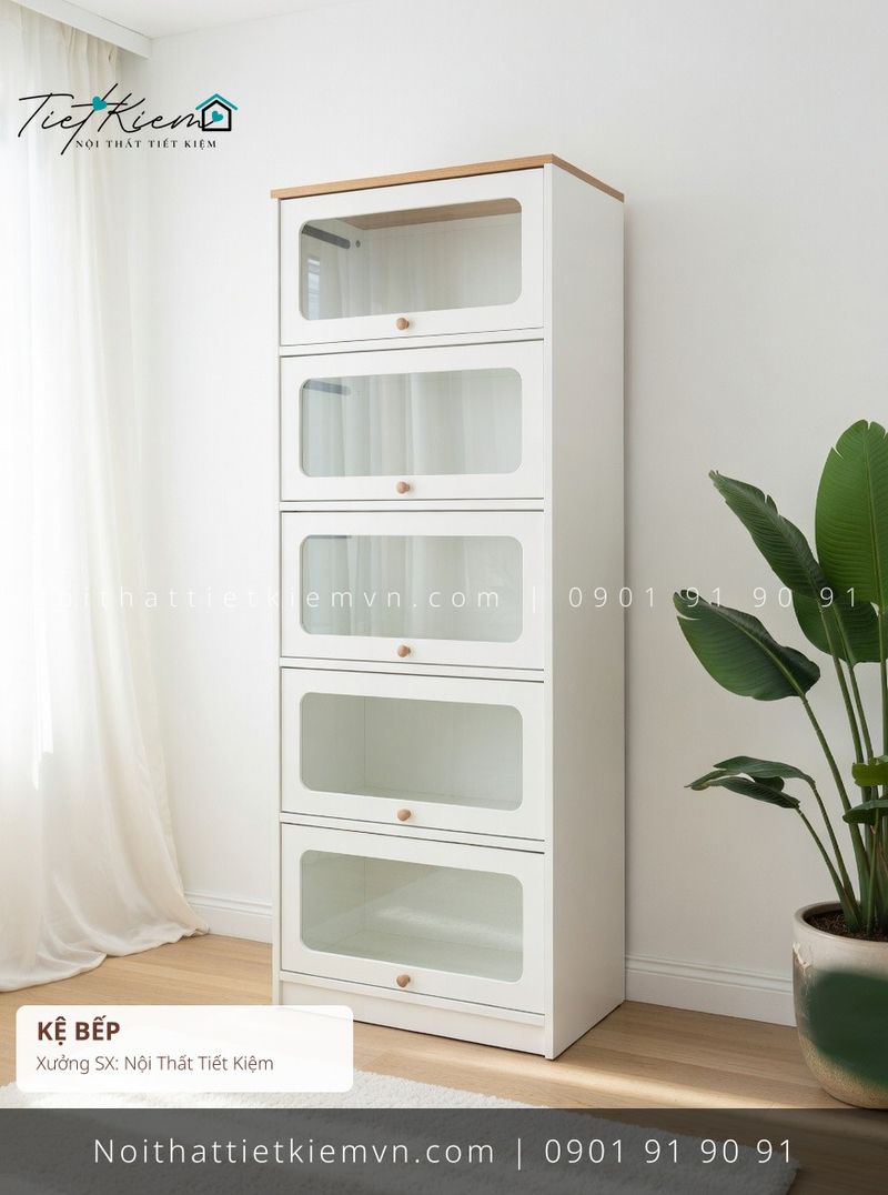9+ mẫu kệ bếp có cửa melamine giá rẻ - Kệ Bếp - Nội Thất Tiết Kiệm