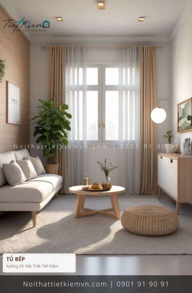 9 mẫu tủ bếp cánh mở gia đình đẽp giá rẻ 1 Tủ Bếp Nội Thất Tiết Kiệm HCM