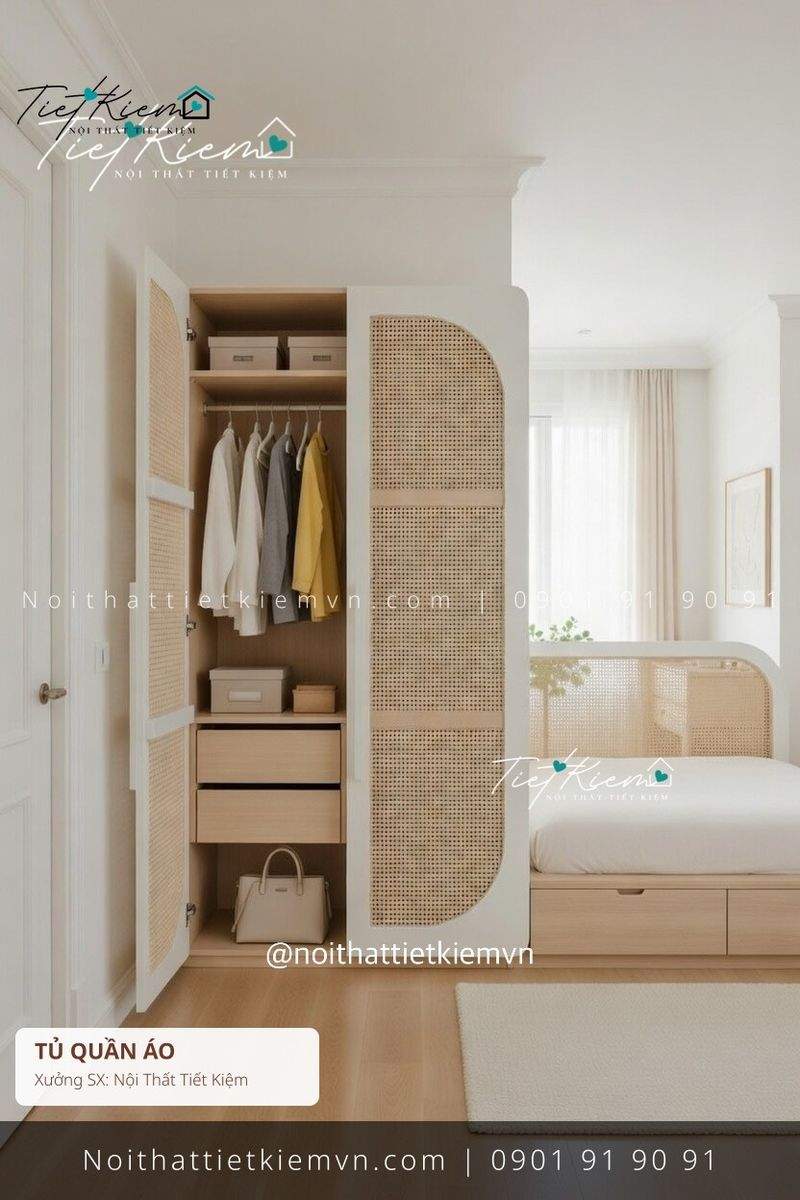 9 mẫu tủ quần áo cánh mở đẹp hiện đại giá rẻ - Tủ Quần Áo - Nội Thất Tiết Kiệm