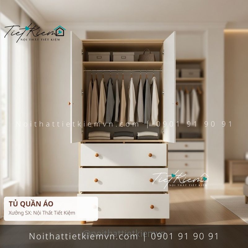 9+ mẫu tủ quần áo đa năng MDF quận 7 giá rẻ - Tủ Quần Áo - Nội Thất Tiết Kiệm