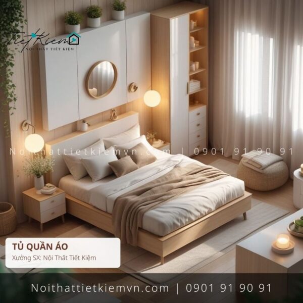 9+ mẫu tủ quần áo MDF khách sạn đẹp giá rẻ 1 Tủ Quần Áo Nội Thất Tiết Kiệm HCM