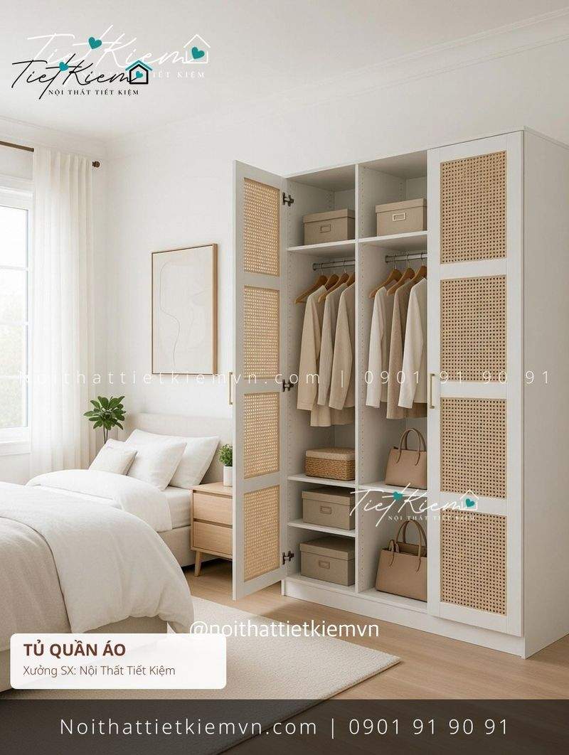 9+ mẫu tủ quần áo MDF khách sạn đẹp giá rẻ - Tủ Quần Áo - Nội Thất Tiết Kiệm