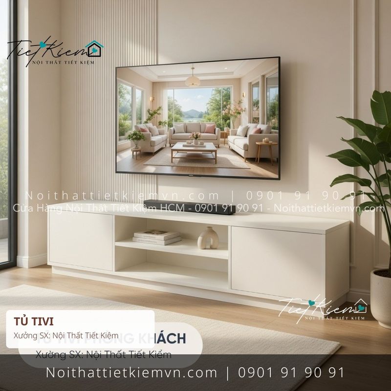 9+ mẫu tủ tivi gỗ minimal đẽp giá rẻ - Kệ Tủ Tivi - Nội Thất Tiết Kiệm
