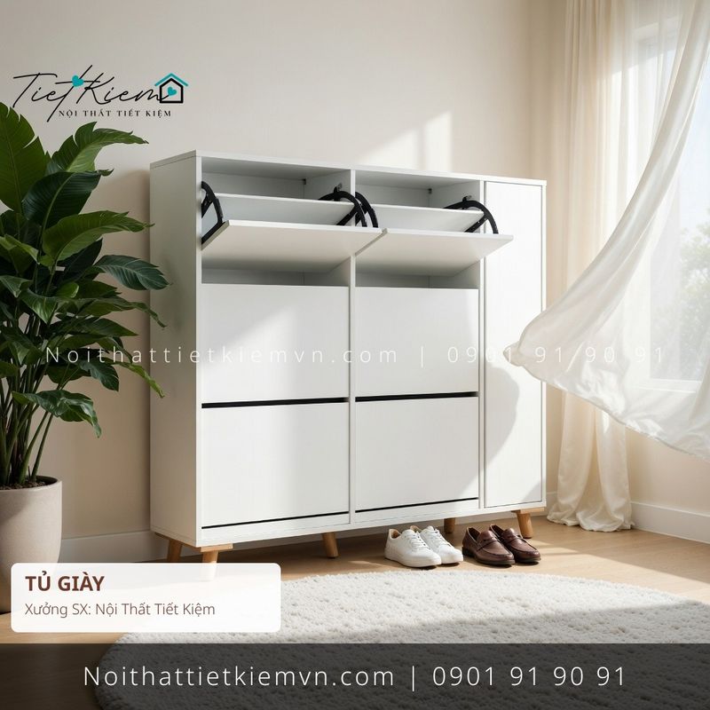 9+ tủ giầy gỗ cho showroom giá rẻ - Tủ Giày - Nội Thất Tiết Kiệm